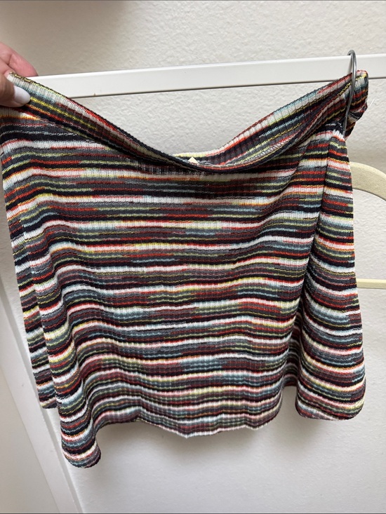 Lily White Dresses & Skirts - Lily White Multicolor Striped Ribbed Circle Skirt